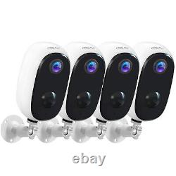 COOAU Outdoor Wireless Security Camera 2K Home Battery Powered WiFi CCTV System
