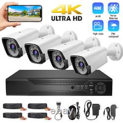 Camaras De Seguridad Para Casa Oficina 4K Home Security Camera System 4 Cameras