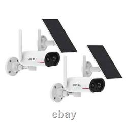 DEKCO Outdoor Solar Home Security Camera with WiFi & Night Vision (2 Pack)