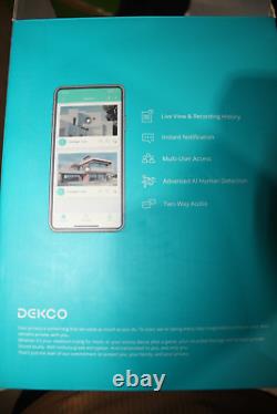 DEKCO Outdoor Solar Home Security Camera with WiFi & Night Vision (2 Pack)
