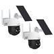 Dekco Outdoor Solar Home Security Dome Camera With Wifi & Motion Alarm (2 Pack)