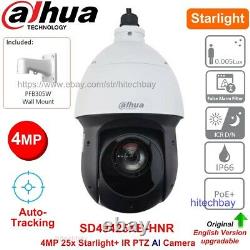 Dahua AI 4MP Starlight SD49425XB-HNR 25x Zoom PTZ IP Camera PoE+ SMD Auto-track