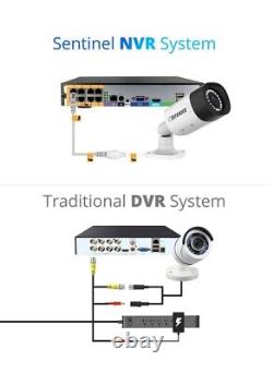 Defender NS8MP1T4B4 4K Ultra HD Wired PoE Home Security Camera System, 4 Cameras