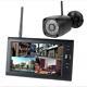 Digital 4 Wireless Cctv Camera With 7'' Lcd Monitor Dvr Record Home Security New