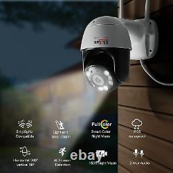 ENSTER 2.4/5 Ghz WiFi PTZ Security Camera Outdoor, IP Home Security