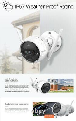 EZVIZ Outdoor Security Camera WIFI 1080P Smart APP Color Night Vision C3X