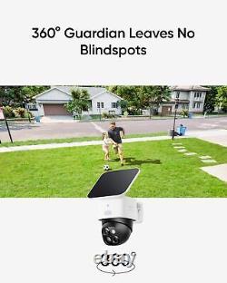 Eufy SoloCam S340 Solar Wireless Security Camera Outdoor Dual Cam 360° Guardian