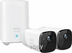 Eufy eufyCam 2 Pro 2K Indoor/Outdoor 2-Camera Security System White