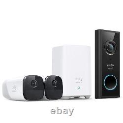 Eufy eufyCam 2 Pro Wireless Home Security Camera System+2K Add-on Video Doorbell
