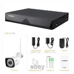 FLOUREON 3.0MP Wireless CCTV Home Security Camera System Auto Cascading NVR