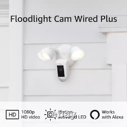 Floodlight Cam Wired Plus Smart Security Camera with LED & 2-Way Talk