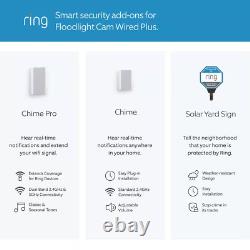 Floodlight Cam Wired Plus Smart Security Camera with LED & 2-Way Talk Black