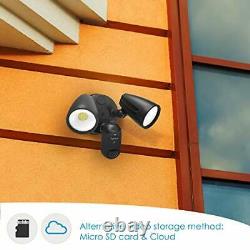 Floodlight Camera Motion Sensor Outdoor Light with 1080P WiFi Home Security