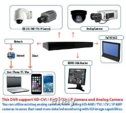 GW 16 Channel 4K DVR (16) 8MP CCTV Varifocal Zoom 4K Dome Security Camera System