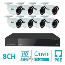 GW 8 Channel H. 265 4K NVR 8 X 5MP 1920P PoE IP Camera Outdoor Security System