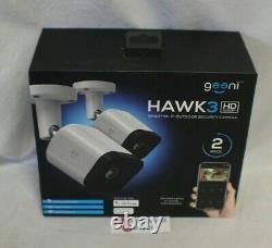Geeni HD Hawk 3 1080p Outdoor Security Camera IP66 Weatherproof WiFi 2 Pack