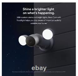 Google GA02411-US Nest Cam withFloodlight Wired Outdoor Smart Home Security Camera