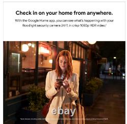 Google GA02411-US Nest Cam withFloodlight Wired Outdoor Smart Home Security Camera