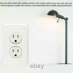 HD 1080P AC Outlet Mini Camera WiFi IP Home Security Nanny Wall Video Recorder