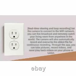 HD 1080P AC Outlet Mini Camera WiFi IP Home Security Nanny Wall Video Recorder