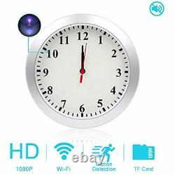 HD 1080P WiFi Camera Wall Clock Motion Detection, Security For Home Office, Cam