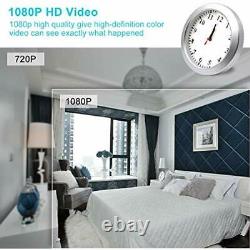 HD 1080P WiFi Camera Wall Clock Motion Detection, Security For Home Office, Cam