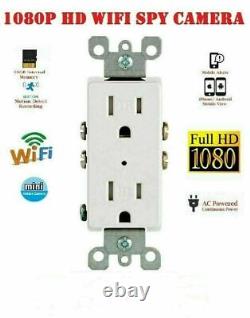 HD 1080P Wifi IP Home Security Camera in AC Wall Outlet, Support Remote Viewing