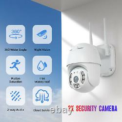 HD 1080P Wireless WiFi 5X ZOOM CCTV Outdoor IP Smart Home Security Webcam Camera