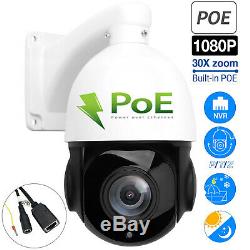 HD 1080p PTZ Outdoor Speed Dome IP Pan 30X Zoom IR Security Camera Build in POE