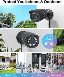 H. 265+1080p Home Security Camera System, 8 Channel 5MP Lite CCTV DVR with 1080p