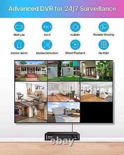 H. 265+ Full 1080p Home Security Camera System Outdoor Indoor, 5MP-Lite CCTV D