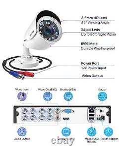 H. 265+ Full 1080p Home Security Camera System Outdoor Indoor, 5MP-Lite CCTV D