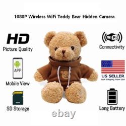 Hidden Nanny Spy Teddy Bear Camera 1080P WiFi, Motion Detection Home Security