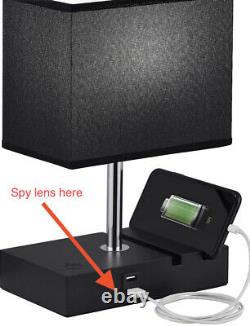 Hidden Spy Camera Wifi Wireless Bedside Lamp Home Security 1080P HD DVR