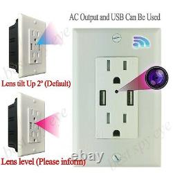 Hidden WiFi Camera is in Wall Outlet, Sockets AC and USB Charger Are Available