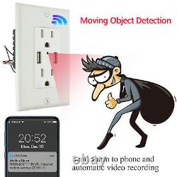 Hidden WiFi Camera is in Wall Outlet, Sockets AC and USB Charger Are Available