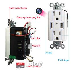 Hidden WiFi Camera is in Wall Outlet, Sockets AC and USB Charger Are Available