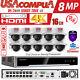 Hikvision 4mp 16ch Cctv Security Ip Camera System Kit 16poe Nvr Dome Home Lot