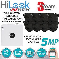 Hikvision 5mp Cctv System Dvr 4ch 8ch Hd Outdoor Dome Camera Home Security Kit