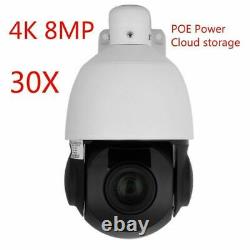 Hikvision Compatible 4K 8MP POE IP Speed dome PTZ Camera 30x zoom Onvif IR 100m@