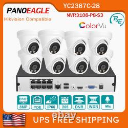 Hikvision Compatible 8CH 4K 8MP Security Turret Dome IP Camera MIC Colorvu Lot