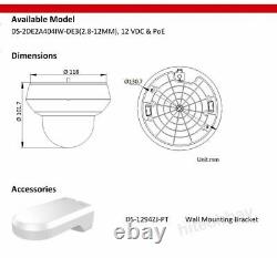 Hikvision IP PTZ 4MP 4XZoom POE DS-2DE2A404IW-DE3 WDR Camera outdoor