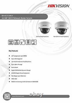 Hikvision Original English DS-2CD1141-I 4MP IP POE Network Dome Camera 6mm lens