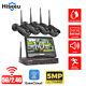 Hiseeu 10ch Nvr With Monitor 5mp Outdoor Wifi Cctv Home Security Camera Systems