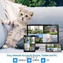 Hiseeu 10ch NVR with Monitor 5MP Outdoor Wifi CCTV Home Security Camera Systems