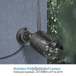 Hiseeu 10ch NVR with Monitor 5MP Outdoor Wifi CCTV Home Security Camera Systems