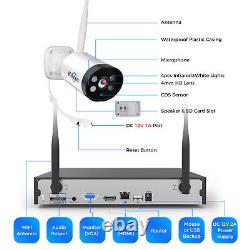 Hiseeu 16CH NVR 3MP WIFI Outdoor CCTV Security Camera System Kit Home Monitoring