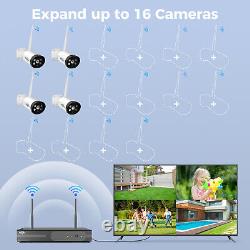 Hiseeu 16CH NVR 3MP WIFI Outdoor CCTV Security Camera System Kit Home Monitoring
