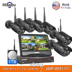 Hiseeu 3MP 10CH NVR Wireless Wifi Security Camera System Kit For Home Outdoor