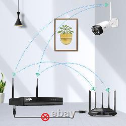 Hiseeu 3MP 8CH 2K NVR IP Outdoor Home WIFI Wireless Security Cameras System CCTV